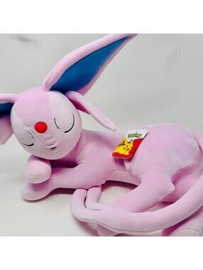 Pokemon Sleeping Espeon Big 18" Plush 2026 Official Jazwares New